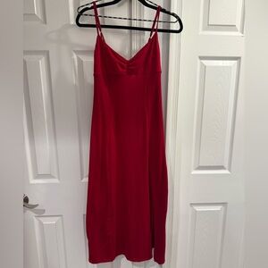 Urban Outfitters Tie Back Red Dress with Slit